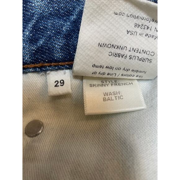 Reformation Women's Skinny French High Rise Raw Hem Jean's Size 29 - Picture 4 of 4